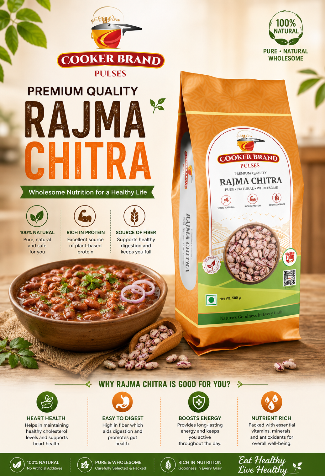 Buy Best Quality Rajma- Buy Rajma Chitra in Delhi | Buy Rajma Chitra Online | Buy Rajma Online at Best Price | Rajma Online | Cooker Pulses Online